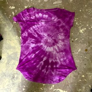 pink/purple V neck shirt
